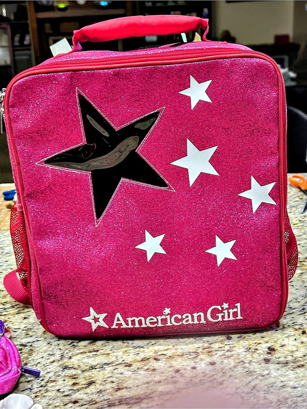 American Girl Doll School Backpack Set Pink & Purple